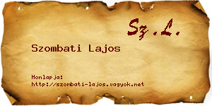 Szombati Lajos névjegykártya